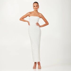 HELSI Leslie Strapless Sequin Column Midi Dress